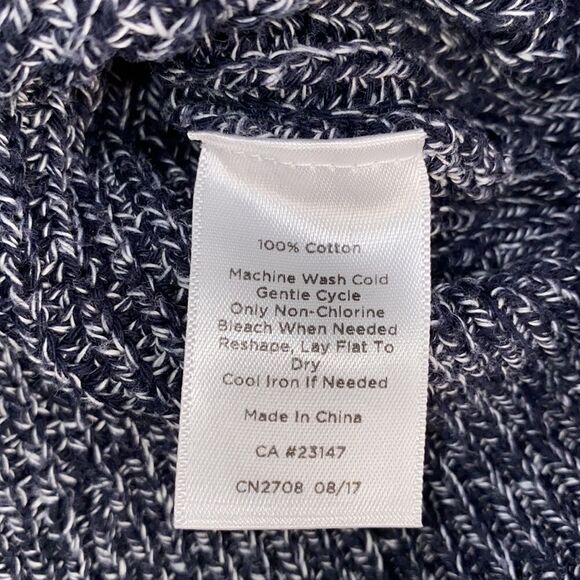 Talbots Cable Knit Twist Front Sweater In Marbled Gray Size Small Petite - Picture 12 of 14